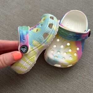 Infant tie dye crocs